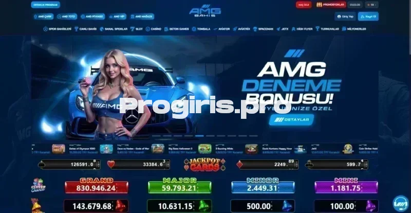 AMG Bahis ana sayfa görünümü