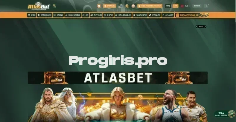 Atlasbet ana sayfa görünümü