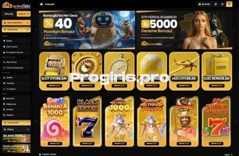 Banka Gibi ana sayfa görünümü
