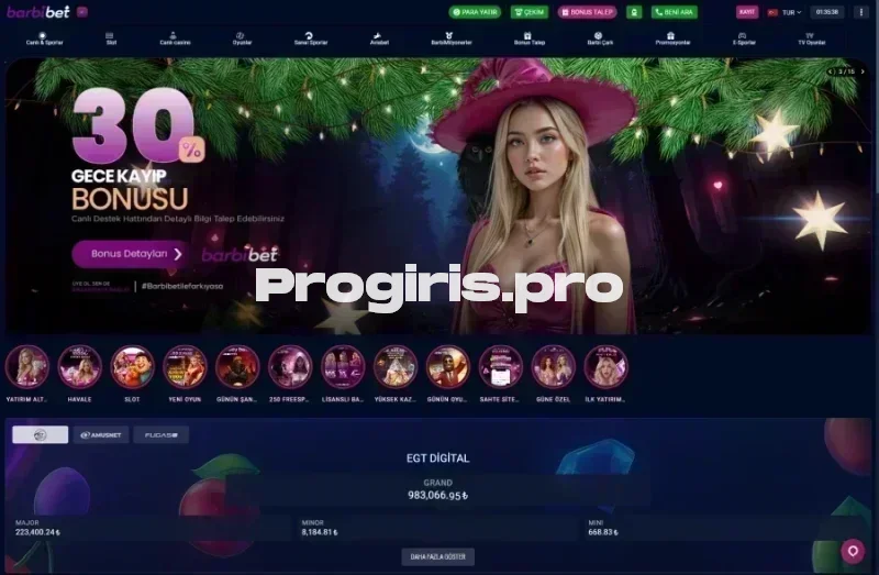 Barbibet ana sayfa görünümü