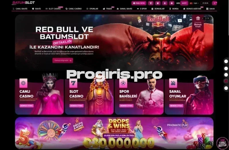 Batumslot ana sayfa görünümü