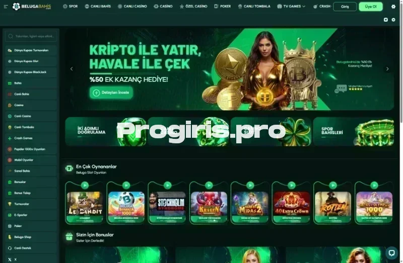 Belugabahis ana sayfa görünümü