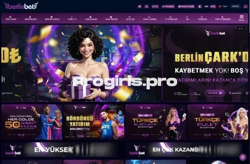 Berlinbet ana sayfa görünümü
