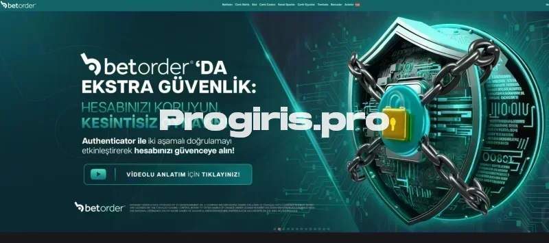 Betorder ana sayfa görünümü
