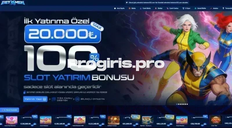 Betxmen ana sayfa görünümü