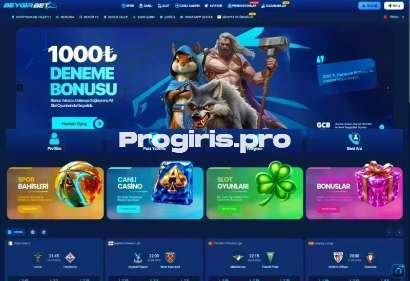 Beygirbet ana sayfa görünümü