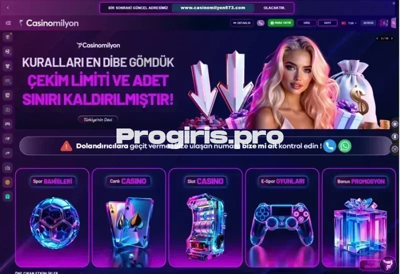 CasinoMilyon ana sayfa görünümü