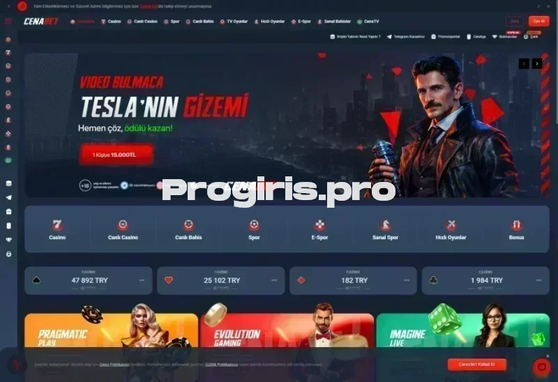Cenabet ana sayfa görünümü