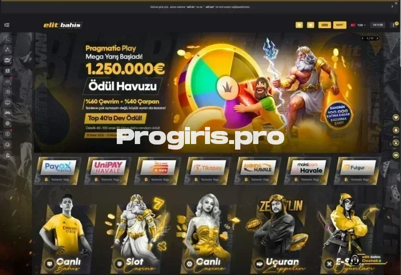 Elitbahis ana sayfa görünümü