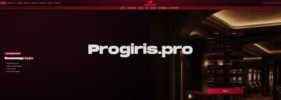 Emirates Bet ana sayfa görünümü