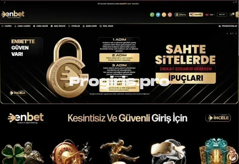 Enbet ana sayfa görünümü