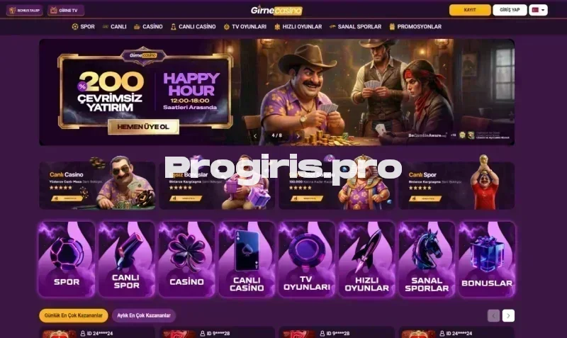 Girne Casino ana sayfa görünümü