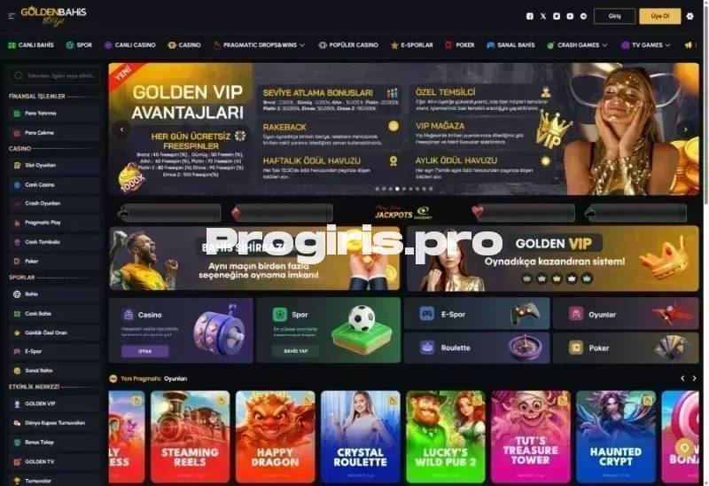 Goldenbahis ana sayfa görünümü
