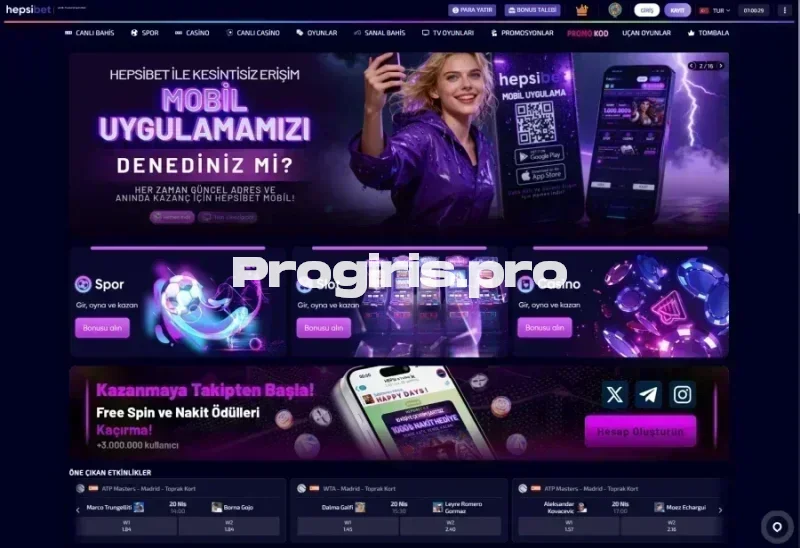 Hepsibet ana sayfa görünümü