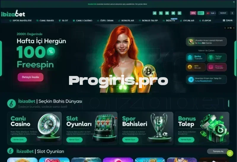 İbizabet ana sayfa görünümü