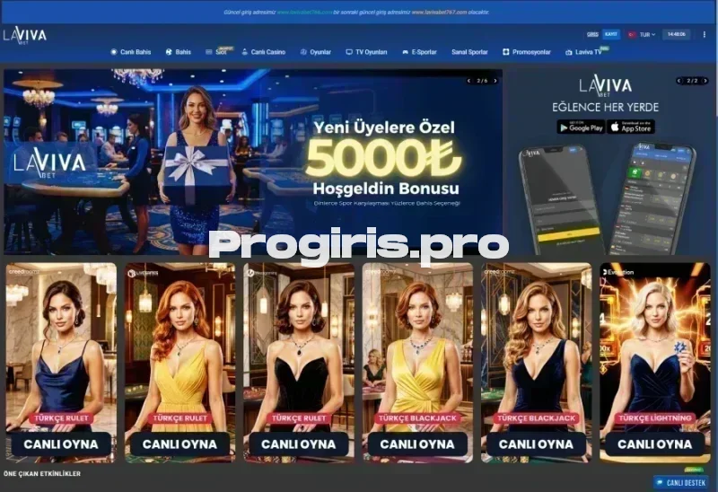 Lavivabet ana sayfa görünümü