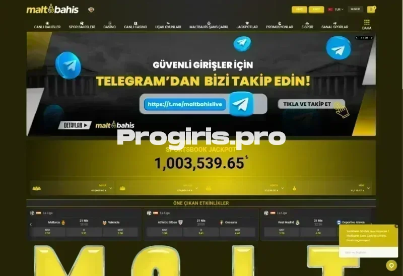 Maltbahis ana sayfa görünümü