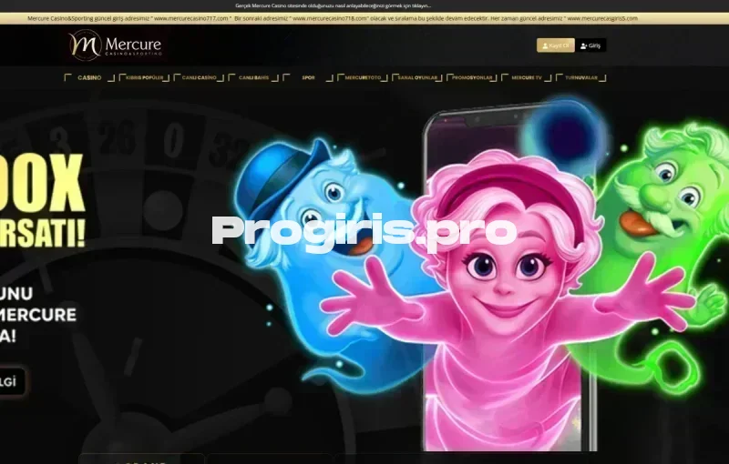 Mercure Casino ana sayfa görünümü