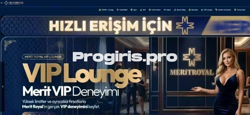 Merit Royal Casino ana sayfa görünümü