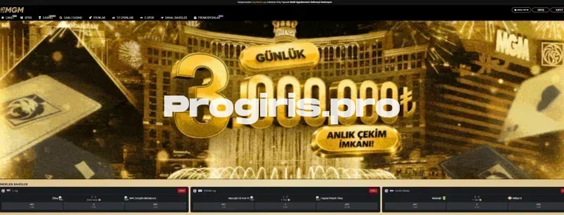 MGM Bahis ana sayfa görünümü