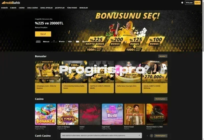 Mobilbahis ana sayfa görünümü