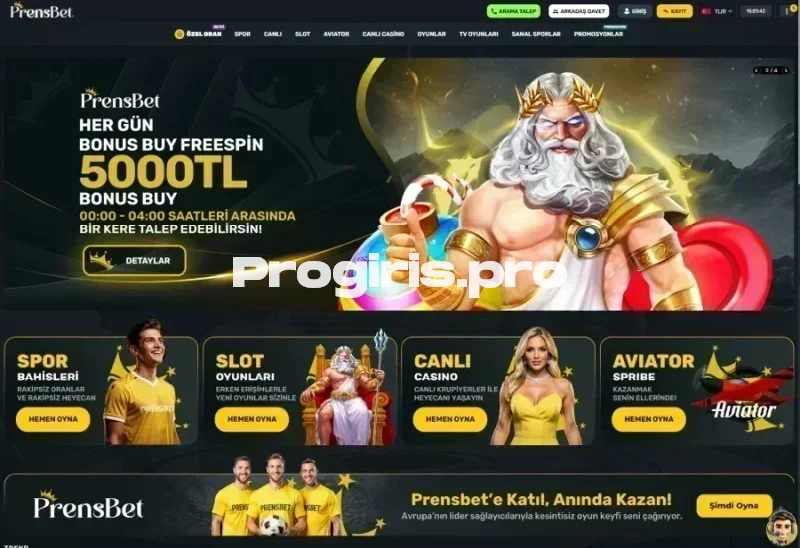 Prensbet ana sayfa görünümü