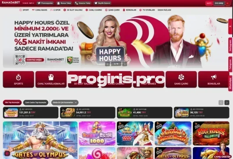 Ramadabet ana sayfa görünümü