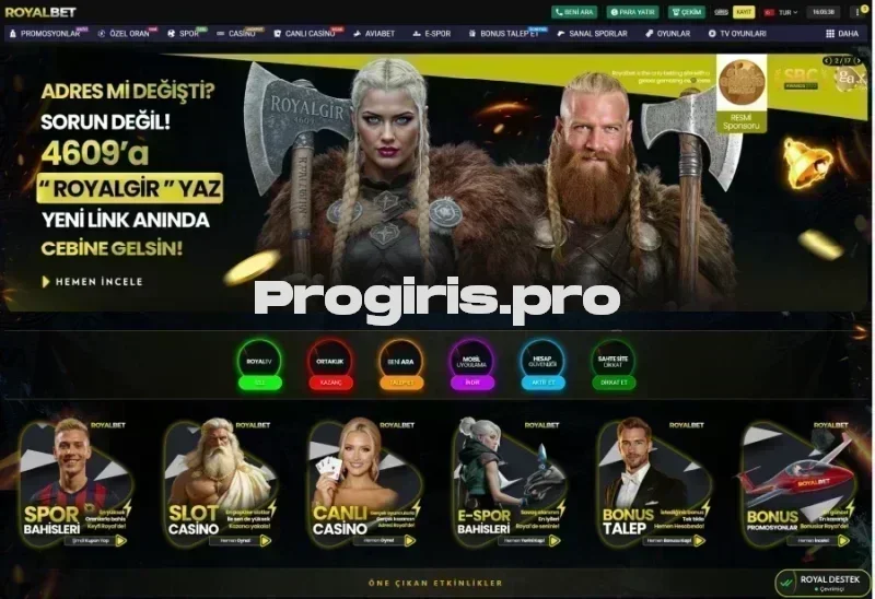 Royalbet ana sayfa görünümü