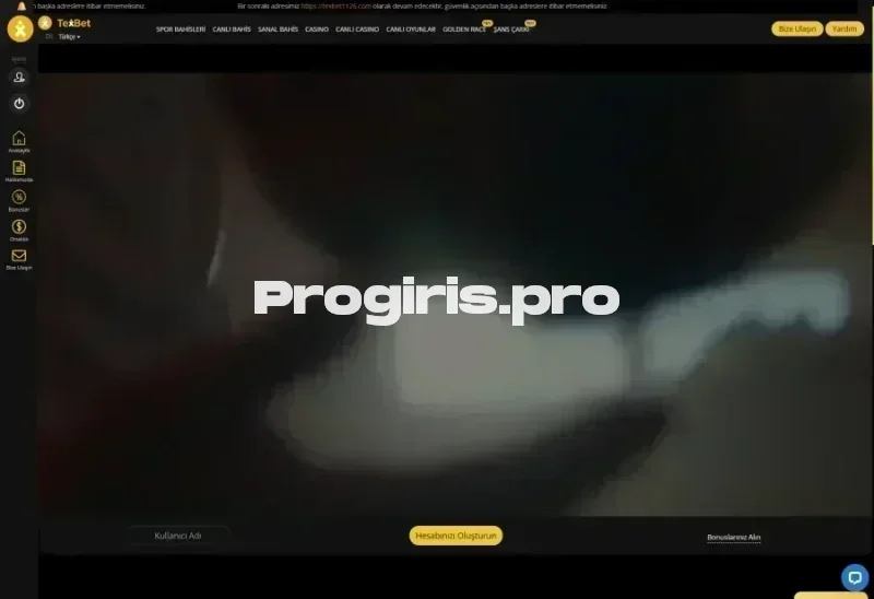 Texbet ana sayfa görünümü