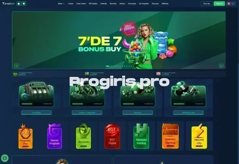 Zirvebet ana sayfa görünümü